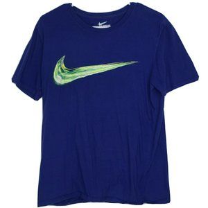 Dark Blue The Nike Tee Men's Neon SZ:M T-Shirt